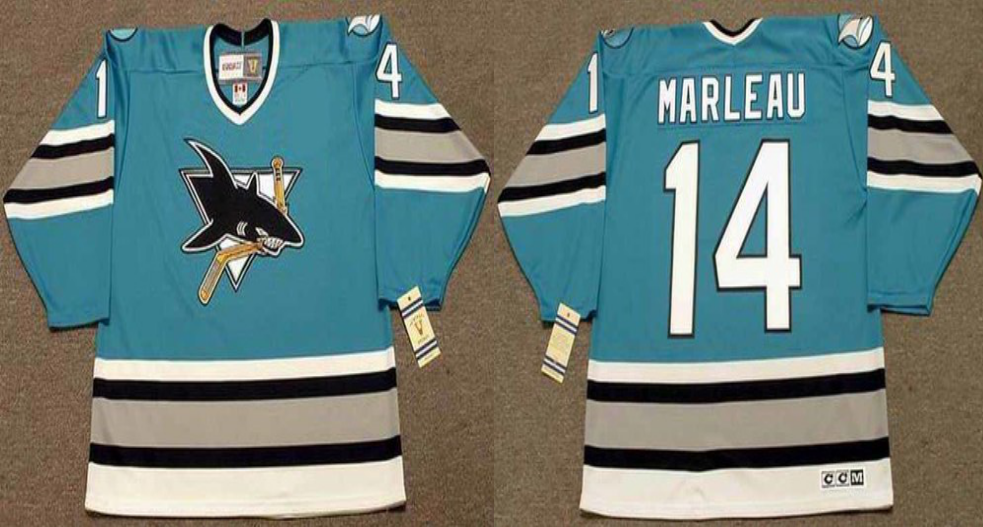 2019 Men San Jose Sharks #14 Marleau blue CCM NHL jersey ->san jose sharks->NHL Jersey